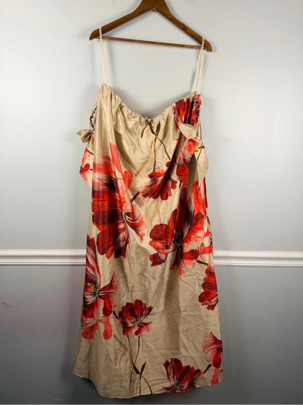 Anthropologie Hutch Iris Off-The-Shoulder Maxi Dress floral wedding size large - Picture 9 of 13